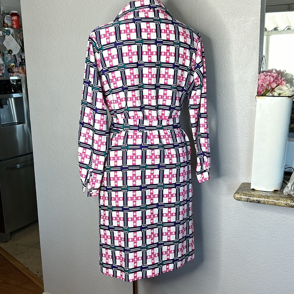 Vintage Lanvin plaid button down shirt dress - Picture 5 of 12